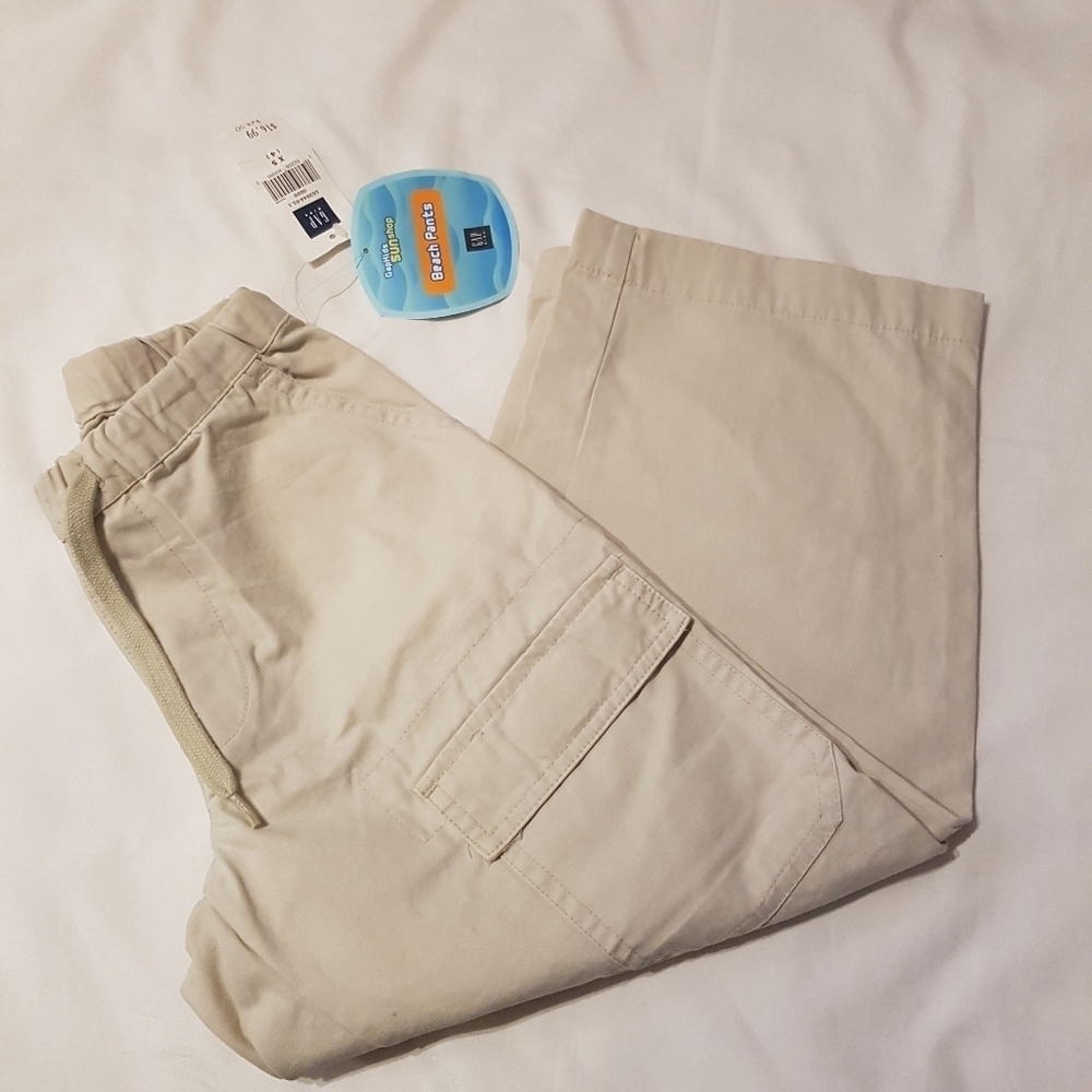 GAP boys size XS or 4 tan Beach Pants New